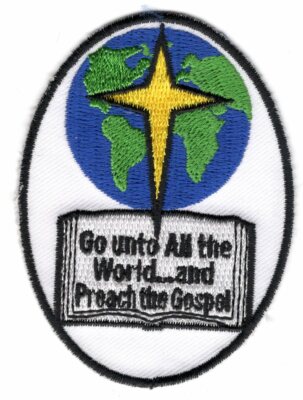 GO UNTO ALL THE WORLD AND PREACH THE GOSPEL CHRISTIAN RELIGIOUS IRON ON PATCH