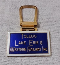 VINTAGE TOLEDO LAKE ERIE & WESTERN RAILWAY RAILROAD BADGE