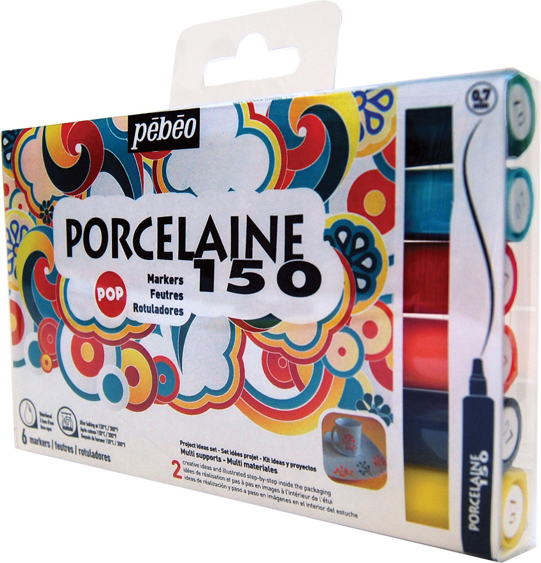 Pebeo Porcelaine 150 Permanent Ceramic Paint Markers Pop Set of 6 Colours 3167860202801 eBay