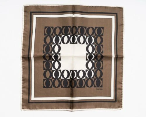 Lenços Quadrado Preto Tom Ford de Bolso para Homens