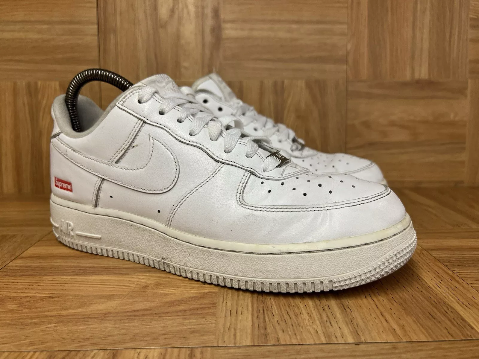 D'OCCASION ? Taille 8   Nike Air Force 1 x logo Supreme Low Box   Blanc CU9225 100