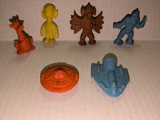 Diener Set Of 6 Space Raiders Robots Aliens Spaceships Rubber Figures