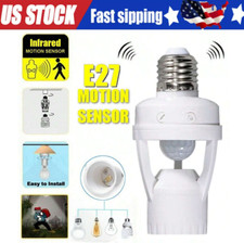 Infrared PIR Motion Sensor E27 LED Light Lamp Bulb Holder Socket Switch 110/220V