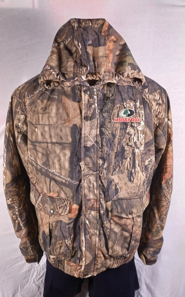 Mossy Oak Bomber S-L SUDADERA CON CAPUCHA AJUSTABLE 3 Bolsillos, Arnés Safty Ranura Cortavientos Foto 2 de 4