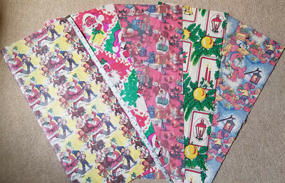 Vintage 60er Jahre Weihnachten Seidenpapier - Packungen mit 5 Blatt