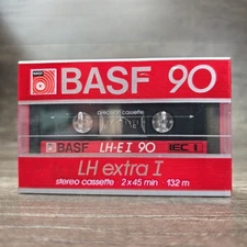 BASF 90 LH Extra I Stereo Cassette Tape 90 minute LH-E I Audio Tape New Sealed