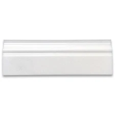 T01P Thassos White Marble 4x12 Baseboard Crown Molding Polished