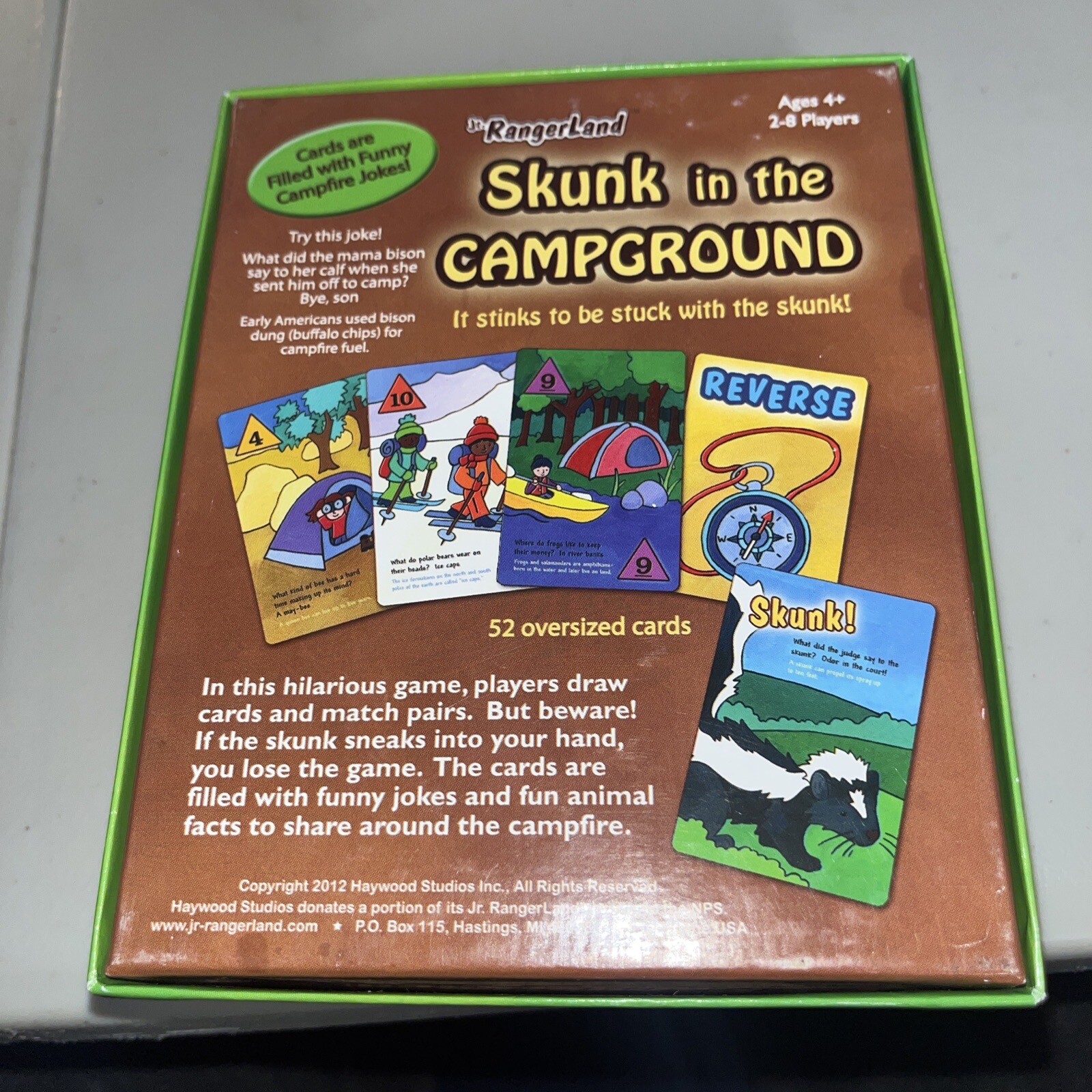 SKUNK IN THE CAMPGROUND Card Game USA ages 4+ Rangerland Games Complete