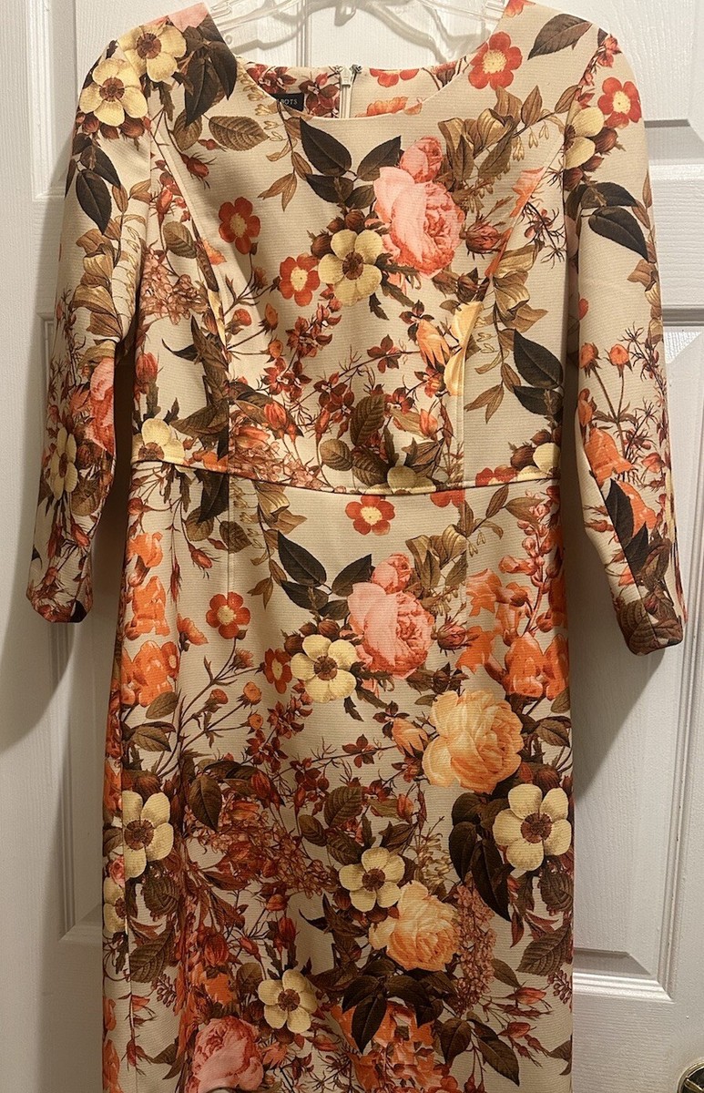 Talbots Women's Fall Floral 3/4 Sleeve Sheath Dress - Size 6 | eBay Talbots Women's Fall Floral 3/4 Sleeve Sheath Dress - Size 6 | eBay