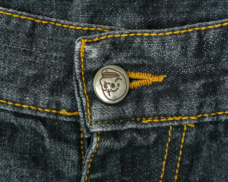 Pantalones de mezclilla BARATOS MONDAY regular vivo y seco para hombre W32 L32 gris crudo Foto 3 de 4