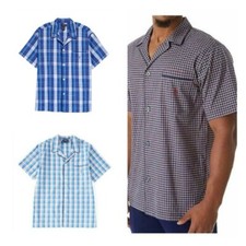 Polo Ralph Lauren Men's Sleep Shirt M or L, Blue Plaid or Check Pajama Top