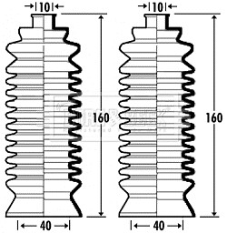 Fits Subaru Legacy 1989-1994 1.8 2.0 2.2 AZ Front Steering Rack Boot Set - Picture 2 of 4