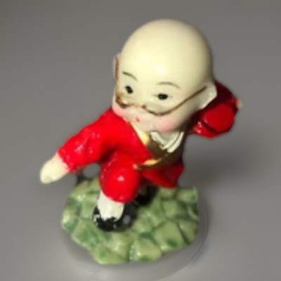 VTG Chinese Child wearing Eye glasses Monk Kung Fu Martial Arts Figurine