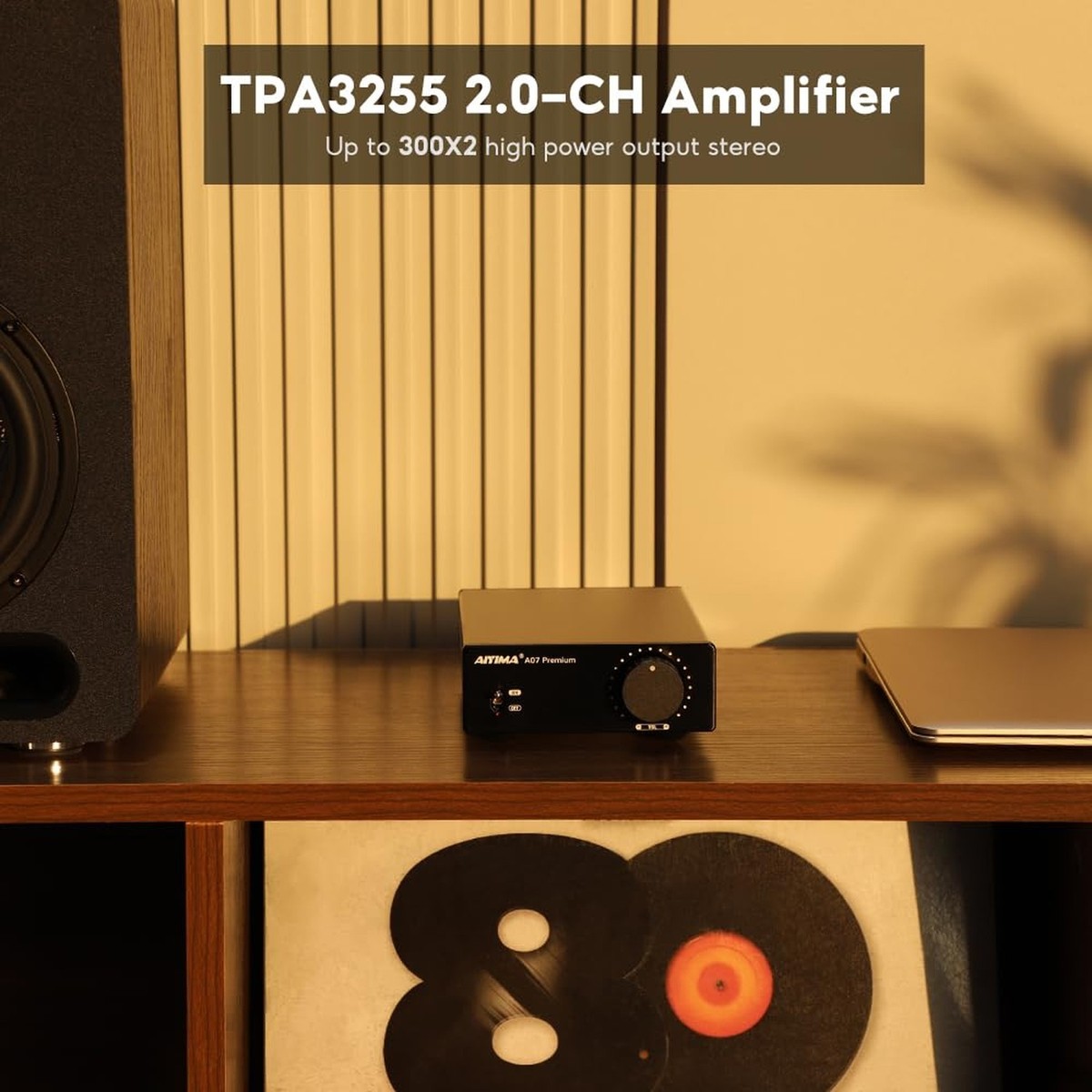 AIYIMA A07 Premium TPA3255 Power Amplifier 300Wx2 HiFi Class D Amp