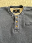 Lee Blue Sherpa Lined Thermal Henley Sweater Adult X-Large Heavyweight Pullover — photo 2