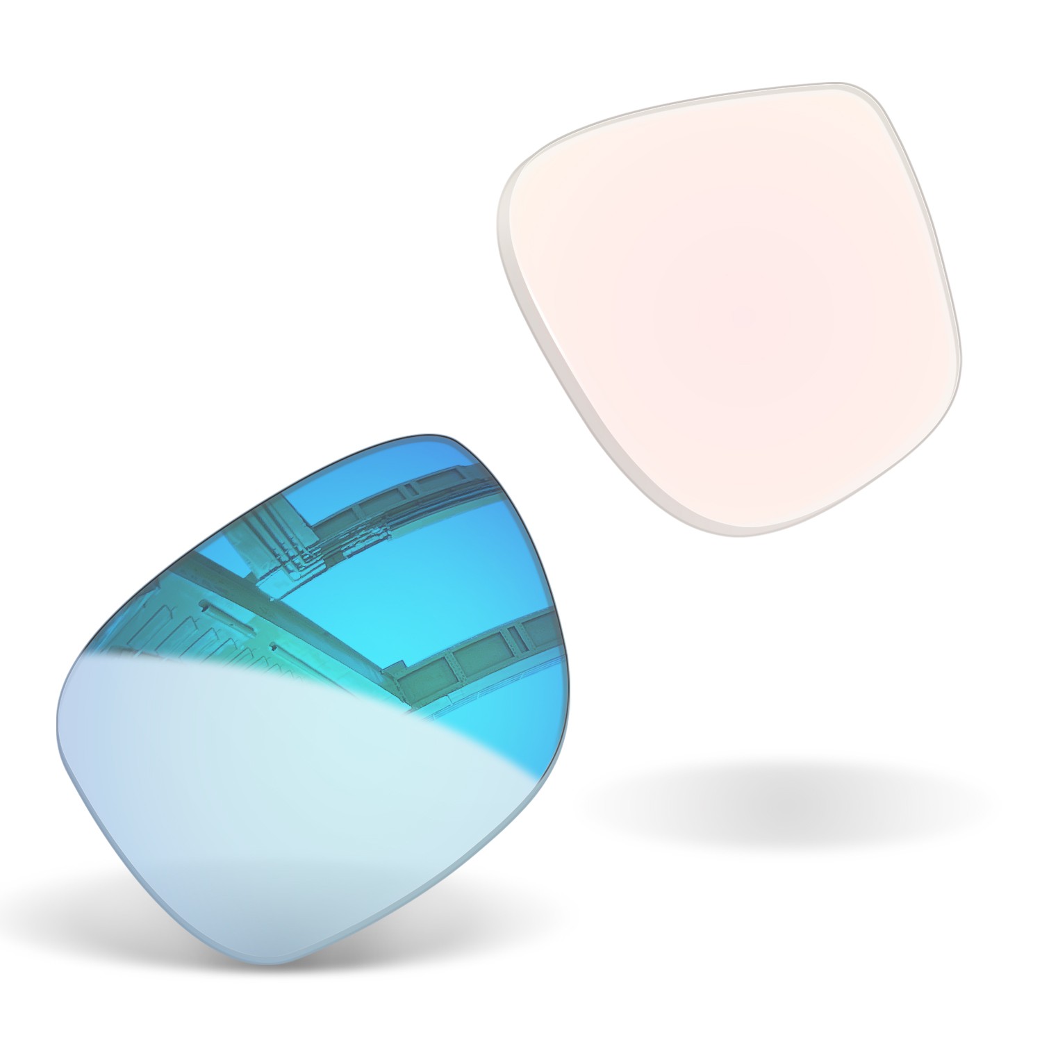 Photochromic Adapt Ice Blue Replacement Lenses for Meta Wayfarer RW4008 53mm