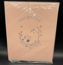 1968 C R Gibson Our Baby Girl Pink Baby Memory Scrapbook New