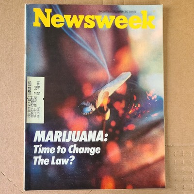 Orig Sept 7, 1970 Newsweek Magazine Cover Marijuana, Smoking, Laws