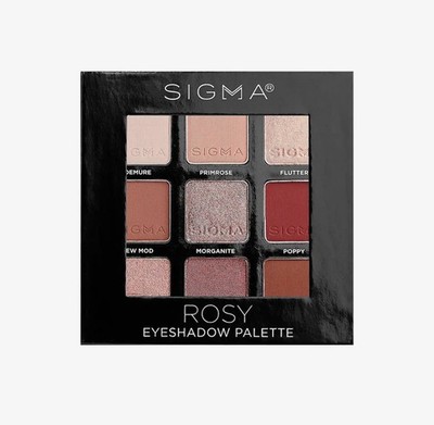 SIGMA Rosy Eyeshadow Palette, 9 Multi-Finish Romantic Shades  BRAND NEW 