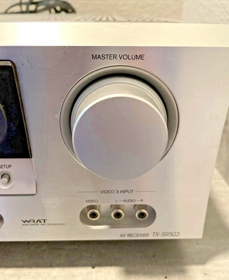 Onkyo TX-SR503 7.1 Channel AV Receiver Silver Home Theater For Parts Or Repair - Image 4 of 4
