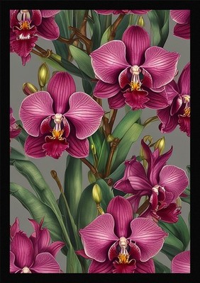 Vibrant Orchid Framed Wall Art Poster Canvas Print Picture