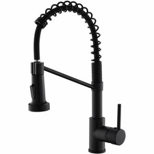 Single Handle Single Lever Commercial Black Kitchen Faucet with Pull Out Sprayer