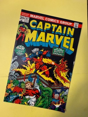 Captain Marvel #27 KEY 1st Eros 3rd Thanos 2nd Drax Avengers Marvel Comics 1973