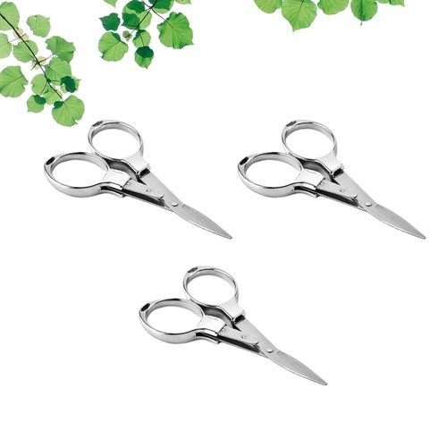 3 Pezzi Forbici da Pesca Accessorio Attrezzo Attrezzo Padre Acciaio Inox