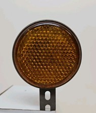 LENEX 3" Yellow Round GLASS Jeweled Bicycle, Car REFLECTOR , Marker Car/Bicycle