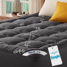 Queen Mattress Topper Viscose Derived from Bamboo Thick Pillow Top Mattress Pad