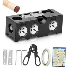 Billiards Pool Cue Tip Shaper, Pool Cue Tips Replacement Kit, Black 10 in 1