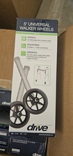 Drive 5" Universal Walker Wheels 10109 NIB Non-skid Converts Walker to Wheeled