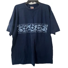 oneita xl vintage tshirt blue with Hawaiian flowers Soul Boards Surf T-Shirt