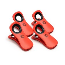 4 PCS Beach Towel Clips 3 Inch Stainless Steel Pool Lounger Holder 2.5 In Red