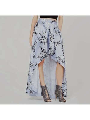 SPEECHLESS Womens Hi-Lo Maxi Skirt Purple Party Floral Juniors 3