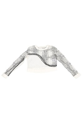 JONATHAN SIMKHAI WEISSES BAUMWOLLTOP XSMALL