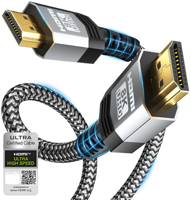 8K Certified Ultra High Speed HDMI 2.1 Cable 6FT,48Gbps Braided Gaming Cord,10K