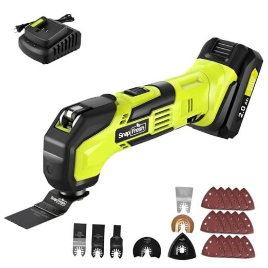 20V Cordless Oscillating Multi Tool Kit with 6 Speeds in Light Green