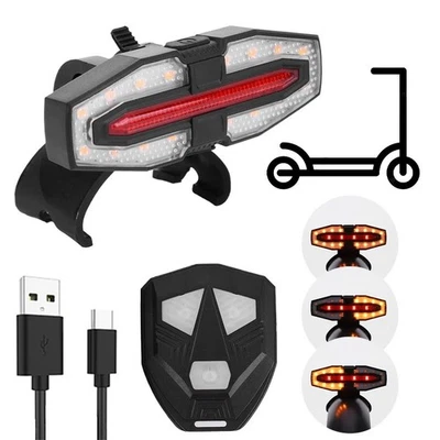 E Scooter Blinker/Rücklicht,Led Scooter Blinker Usb-Aufladung Mit Fernbedienung - Bild 1 von 4