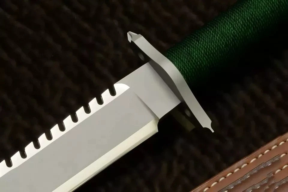 Réplica personalizada hecha a mano cuchillo Rambo primera sangre, cuchillo de caza, cuchillo de camping Foto 3 de 4