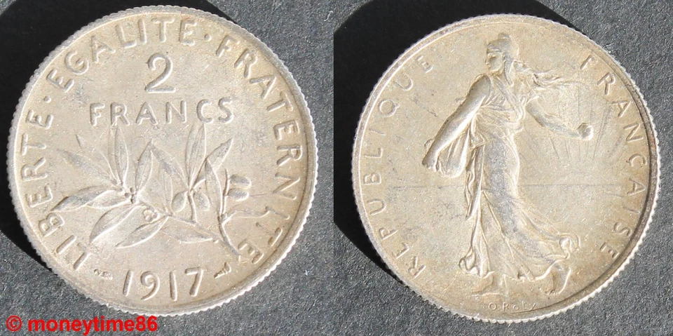 France ! 2 Francs Semeuse argent 1917, en SUP+ - Photo 1/1