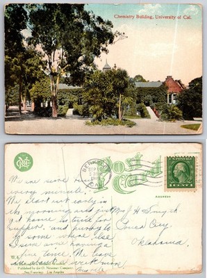 1919 UC Berkeley Chemistry Building Postcard, O. Newman Co., Posted