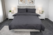 Duvet Covers Polycotton Plain Dyed Bedding Set Single Double King Superking Size