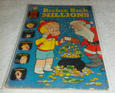RICHIE RICH MILLIONS # 16 GD+ LOW GRADE 1966 HARVEY COMICS GIANT-SIZE SILVER AGE