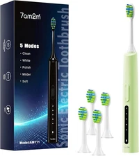 7AM2M Sonic Electric Toothbrush for Adults and Kids, 40000VPM Power