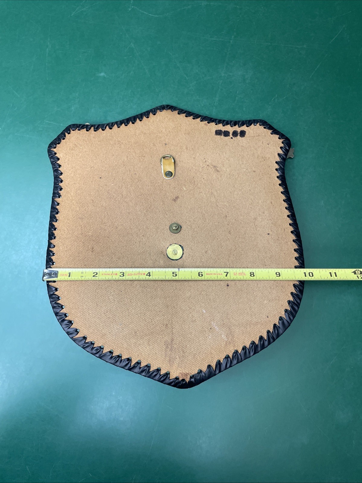 Vintage Armor And Swords Shield Coat Of Arms On Leather Scroll W/ Eagle - Spain