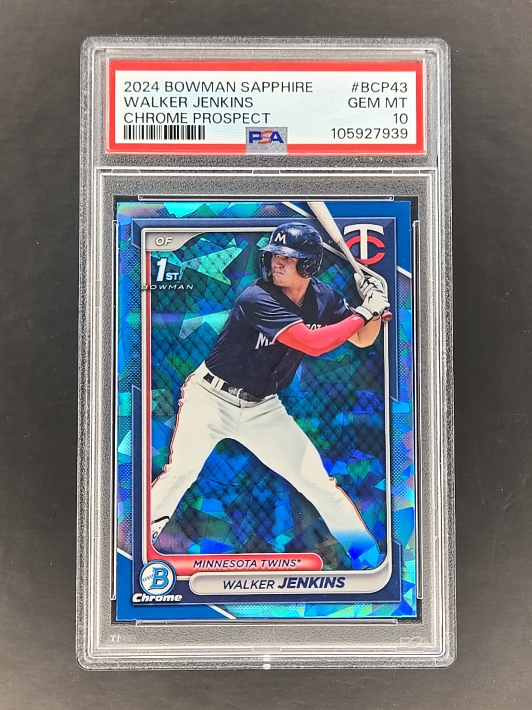 2024 Bowman Chrome Sapphire 1st Walker Jenkins PSA 10 Gem Mint #BCP-43 Twins