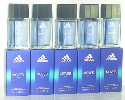 5 x Adidas Moves 30 ml Eau de Toilette Spray = 150 ml