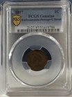 1877 1c Indian Head Cent ~ PCGS Genuine - Good Detail - Key Date