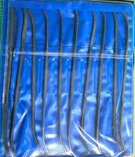 Needle Riffler File Set 10pc Double Ended Files 140mm x 3mm shaped curved Fine
